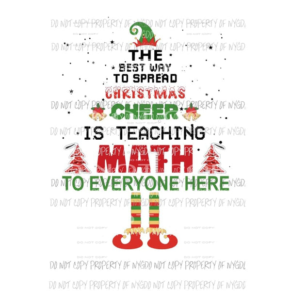 Teaching Math Holiday Cheer Sublimation transfers Heat Transfer