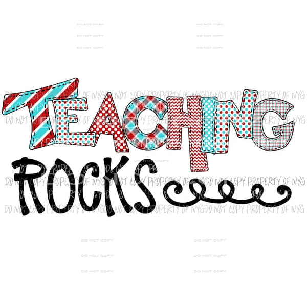 Teaching Rocks #1 Dr Seuss Sublimation transfers Heat Transfer