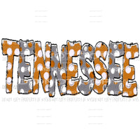 Tennessee Dots word Sublimation transfers Heat Transfer
