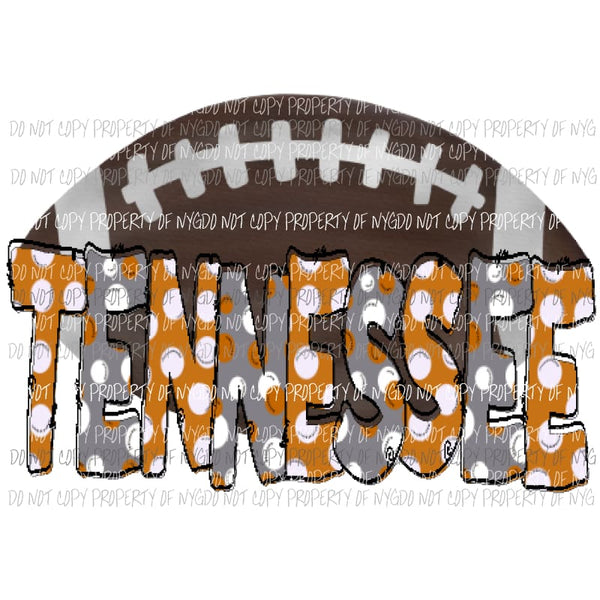 Tennessee Football dots Sublimation transfers Heat Transfer