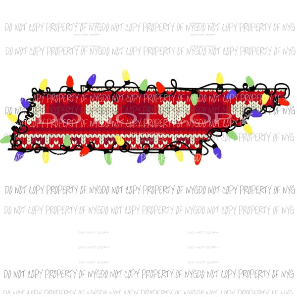 tennessee heart lights Sublimation transfers Heat Transfer