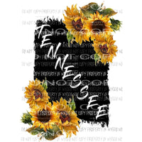 Tennessee sunflower Sublimation transfers Heat Transfer