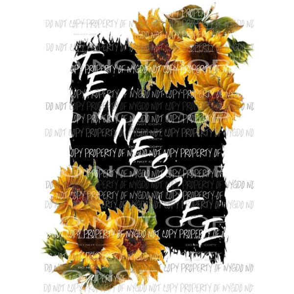 Tennessee sunflower Sublimation transfers Heat Transfer