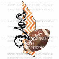 Tennessee Volunteers football chevron state Sublimation transfers Heat Transfer