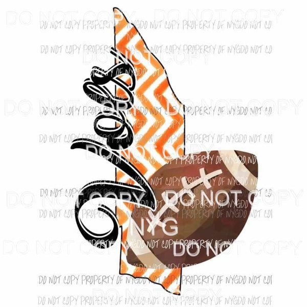 Tennessee Volunteers football chevron state Sublimation transfers Heat Transfer