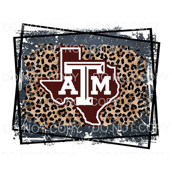 Texaas A&M University Aggies Football Leopard Black Double 
