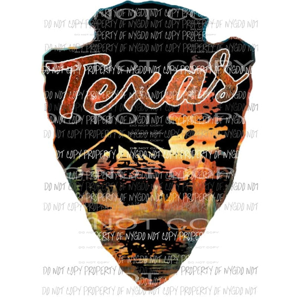 Texas arrow head 1 Sublimation transfers Heat Transfer