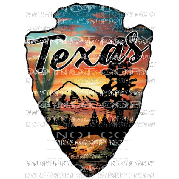 Texas arrow head 2 Sublimation transfers Heat Transfer