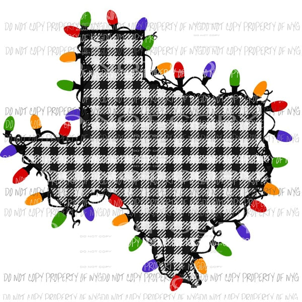 texas bw plaid lights Sublimation transfers Heat Transfer