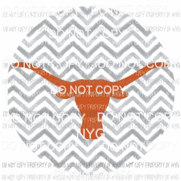 Texas Longhorns chevron circle Sublimation transfers Heat Transfer