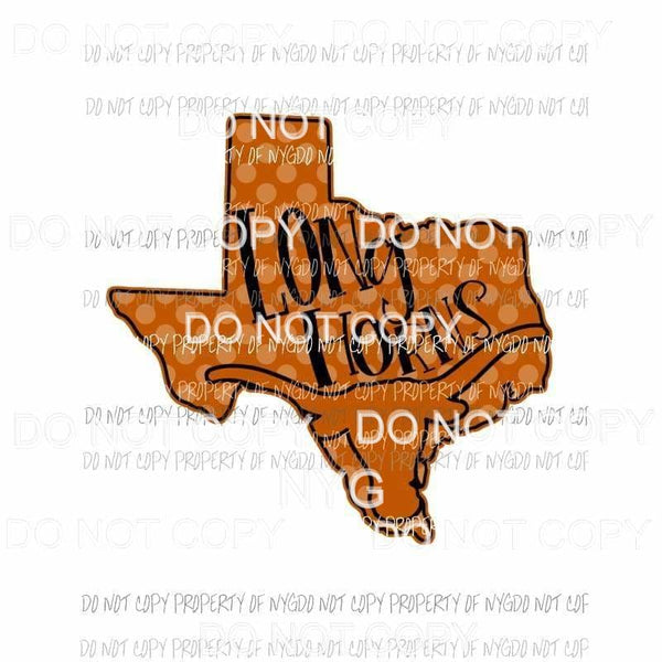 Texas Longhorns state Sublimation transfers Heat Transfer