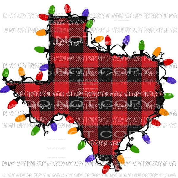 texas red plaid lights Sublimation transfers Heat Transfer