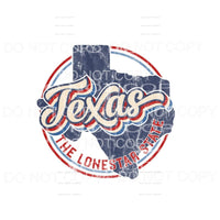TEXAS STATE Retro Sublimation transfers - Heat Transfer