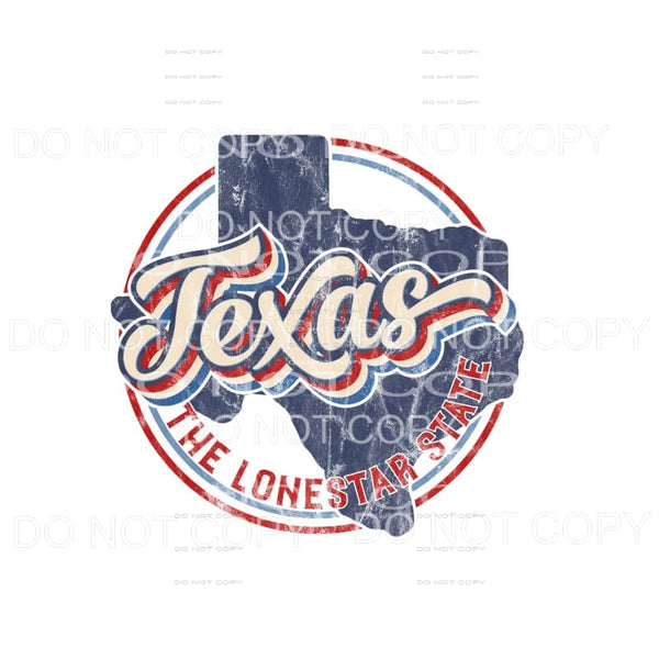 TEXAS STATE Retro Sublimation transfers - Heat Transfer