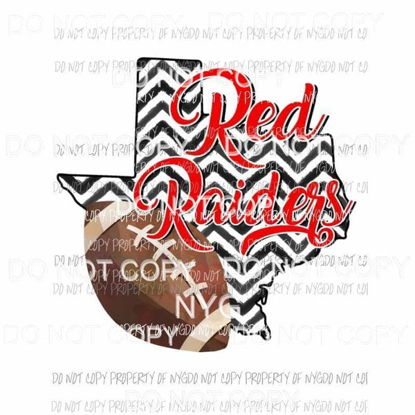 Texas Tech Red Raiders football chevron state Sublimation transfers Heat Transfer