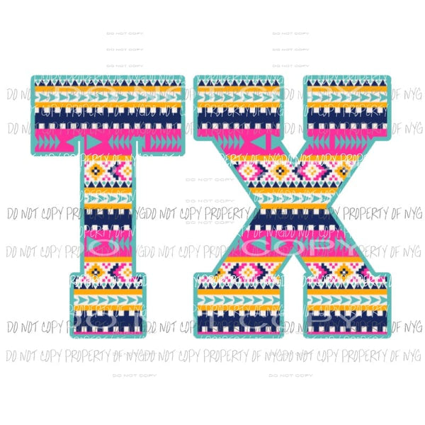 Texas TX aztec Sublimation transfers Heat Transfer