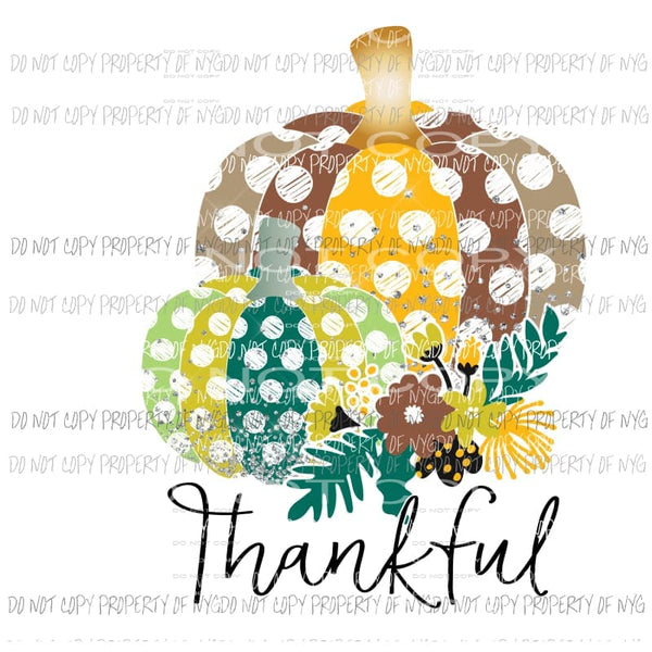 thankful pumpkins # 6 Halloween Fall Sublimation transfers Heat Transfer