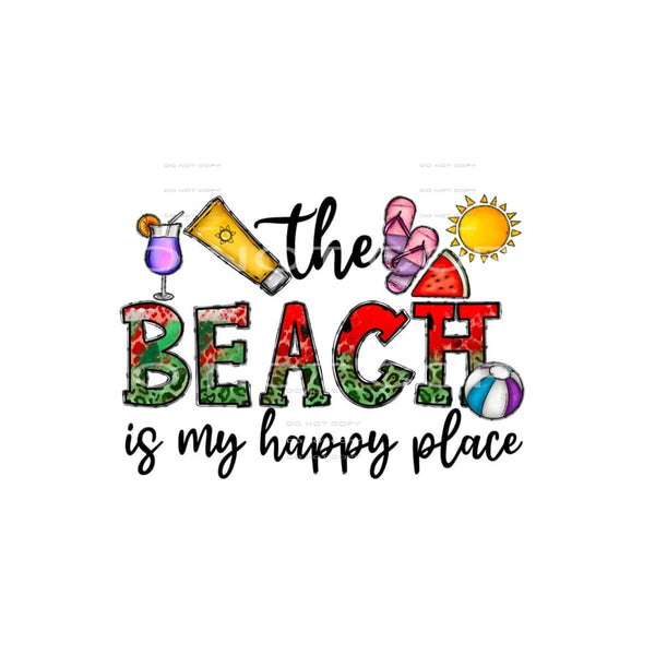 the beach is my happy place #6943 Sublimation transfers - 