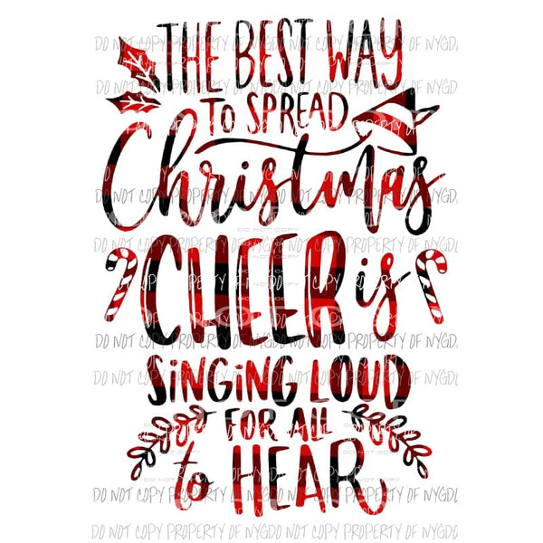 The Best Way to Spread Christmas Cheer red plaid Sublimation transfers Heat Transfer
