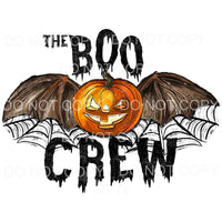 The Boo Crew Jack O Lantern Pumpkin Bat Wings Spider Web 