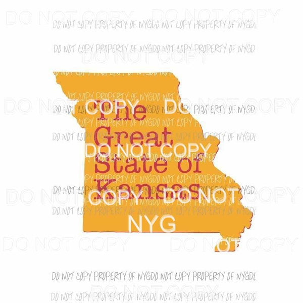 The Great State of Kansas Sublimation transfers Heat Transfer