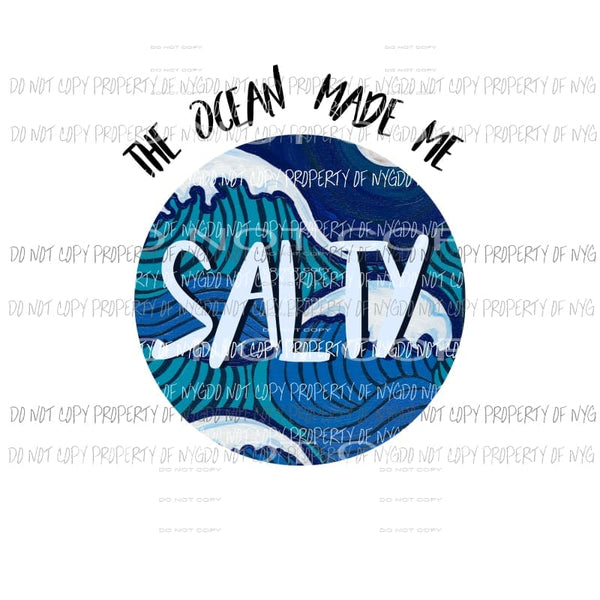 The Ocean Made Me Salty waves Sublimation transfers Heat Transfer