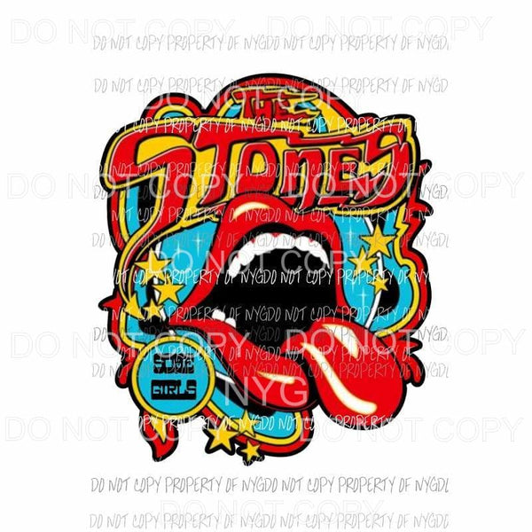The Rolling Stones vintage tour Sublimation transfers Heat Transfer