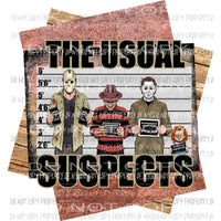The Usual suspects 2 Nightmare Halloween Freddie chucky Sublimation transfers Heat Transfer