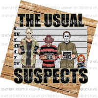 The Usual suspects 3 Nightmare Halloween Freddie chucky Sublimation transfers Heat Transfer