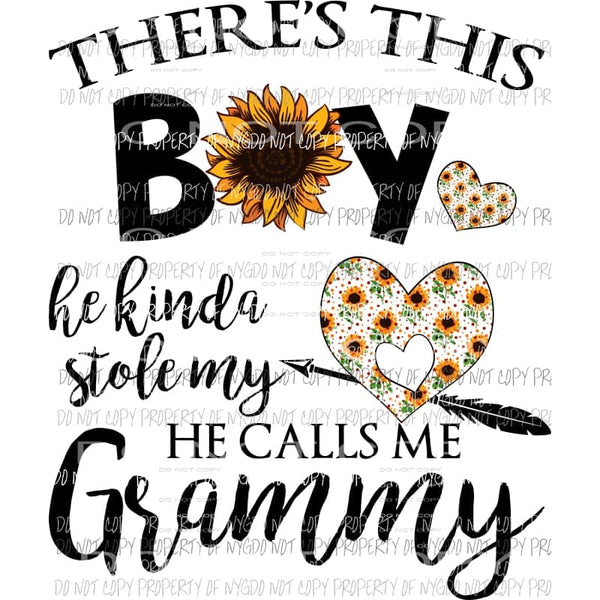 Theres this boy Grammy Sublimation transfers Heat Transfer