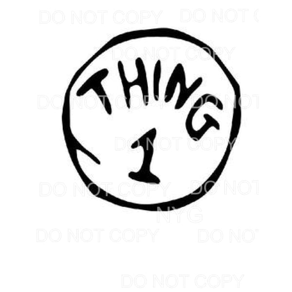 Thing 1 Dr Seuss #1436 Sublimation transfers - Heat Transfer