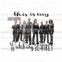This is my Blanket LAW AND ORDER Sublimation transfers Heat Transfer