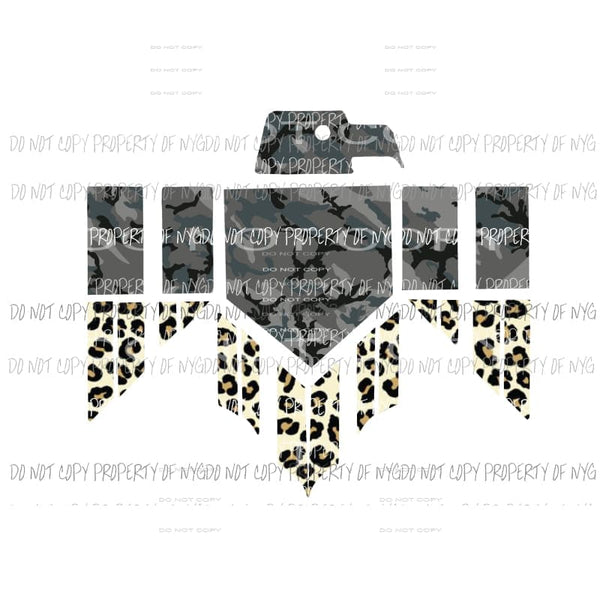 Thunder bird Camo Leopard Sublimation transfers Heat Transfer