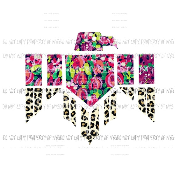 Thunderbird flowers 1 leopard Sublimation transfers Heat Transfer