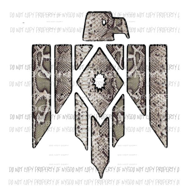 Thunderbird snake skin 3 Sublimation transfers Heat Transfer