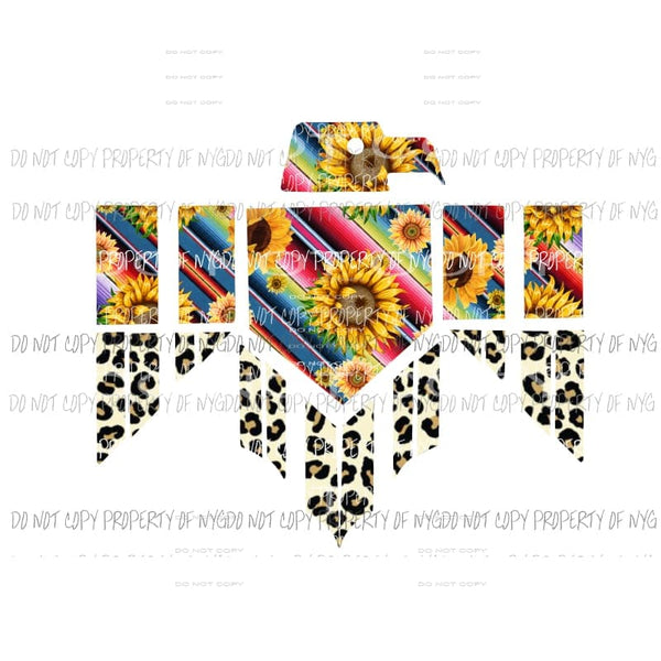 Thunderbird sunflower leopard Sublimation transfers Heat Transfer