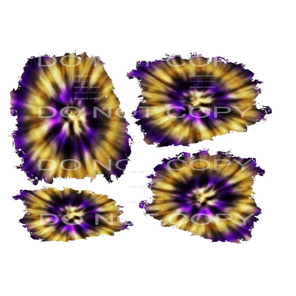 Tie Dye Patches Purple and gold # 111205 Sublimation 