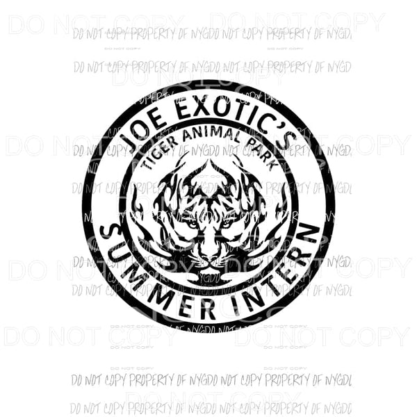 Tiger King Joe Exotic #15 summer intern Sublimation transfers Heat Transfer