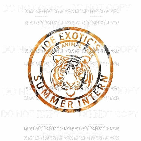 Tiger King Joe Exotic #18 summer intern Sublimation transfers Heat Transfer