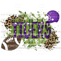 Tigers Purple Field Football Sublimation transfers Heat Transfer