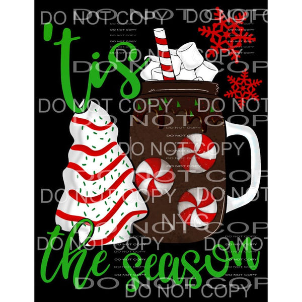 Tis The Season Christmas Snack Cake Hot Cocoa Peppermint 