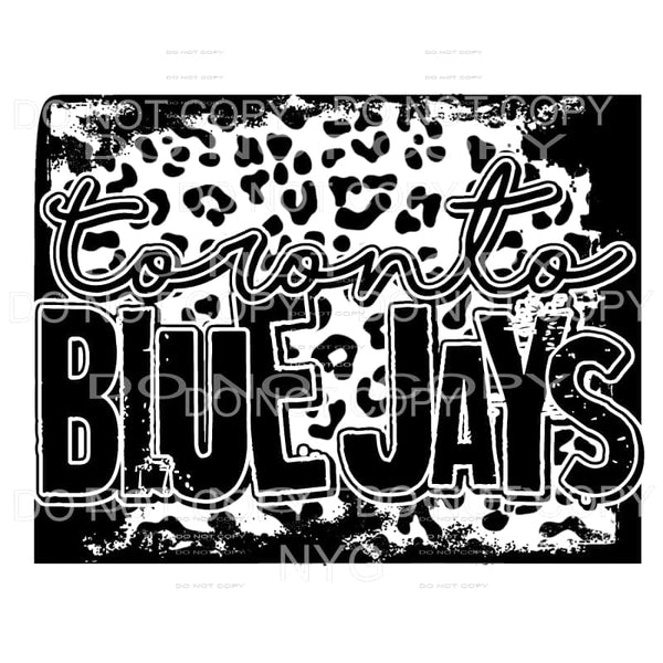 Toronto Blue Jays Baseball Black Leopard Sublimation 