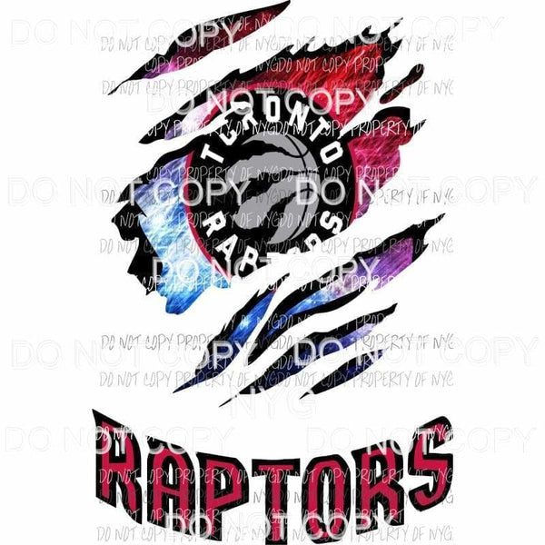 Toronto Raptors ripped design Sublimation transfers Heat Transfer