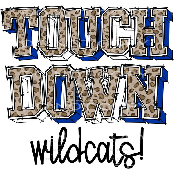 Touchdown Wildcats # 1102 Sublimation transfers - Heat 