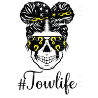 tow life girl skull Sublimation transfers - Heat Transfer