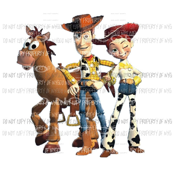 Toy Story Woody Jessie Horse Sublimation transfers Heat Transfer