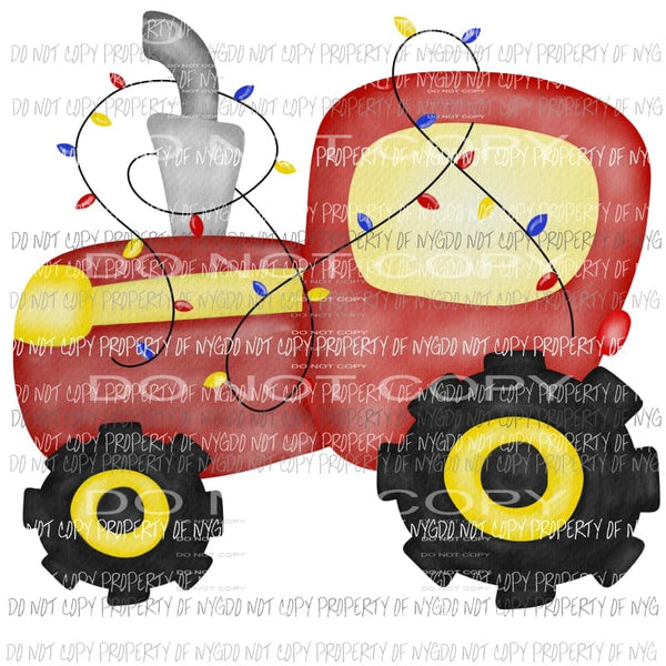 Tractor Christmas Sublimation transfers Heat Transfer