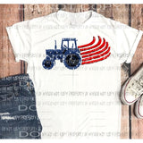 Tractor red white and blue Sublimation transfers Heat Transfer