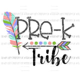 Tribe feathers arrow TEACHER GRADES Pre School - 6th Grade Sublimation transfers Heat Transfer