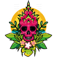 tropical skull #6731 Sublimation transfers - Heat Transfer